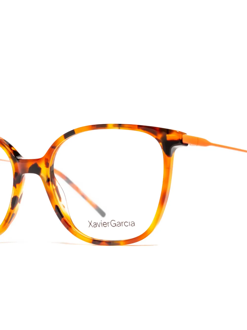 Xavier Garcia Design tortoiseshell round-frame glasses | Men | Image 2