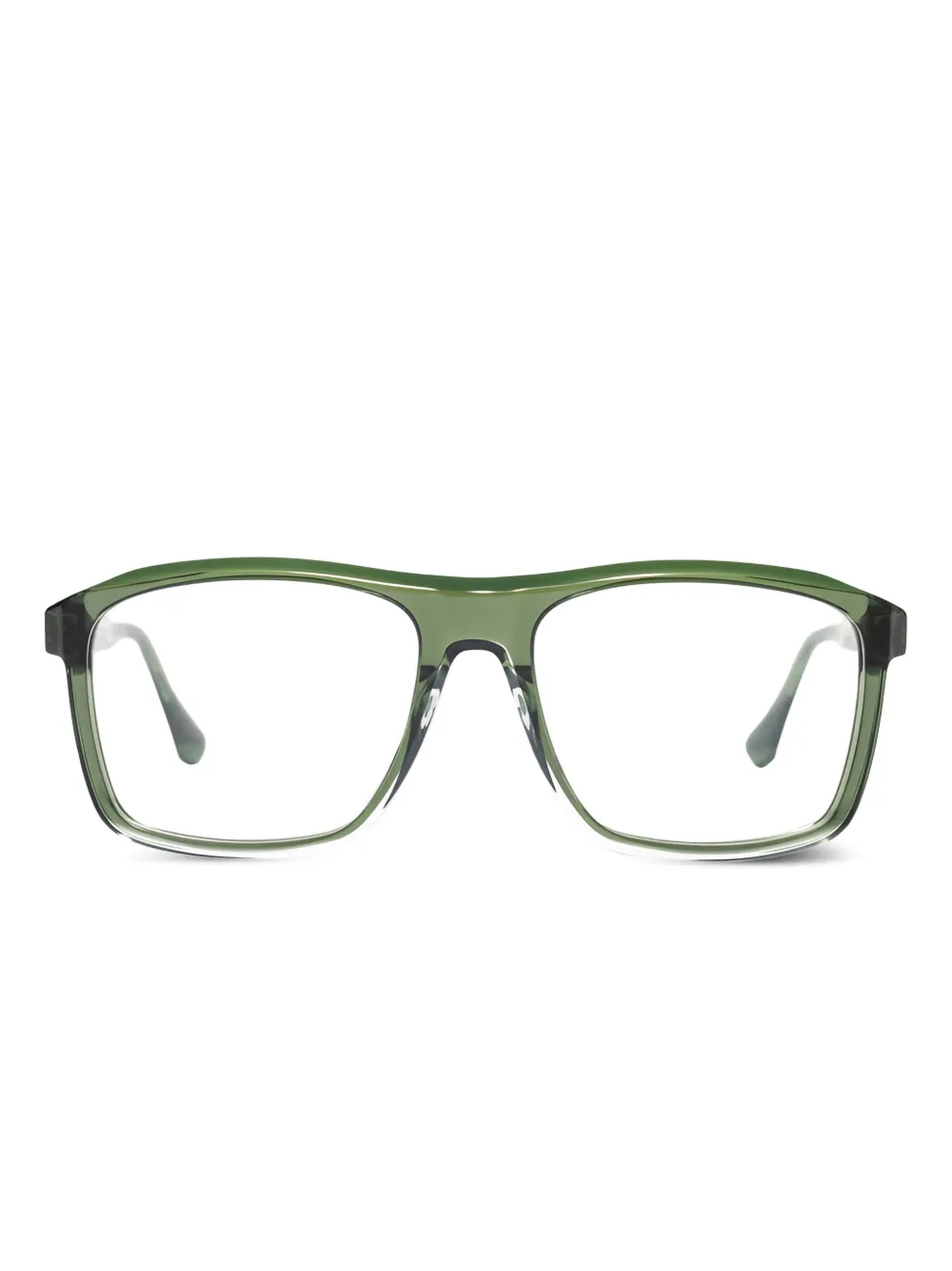 Xavier Garcia Design Edvard rectangle-frame glasses | Green | Image 1