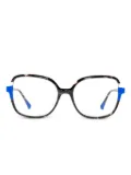 Xavier Garcia Design Amur butterfly-frame glasses - Brown