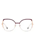 Xavier Garcia Design Adele butterfly-frame glasses - Gold