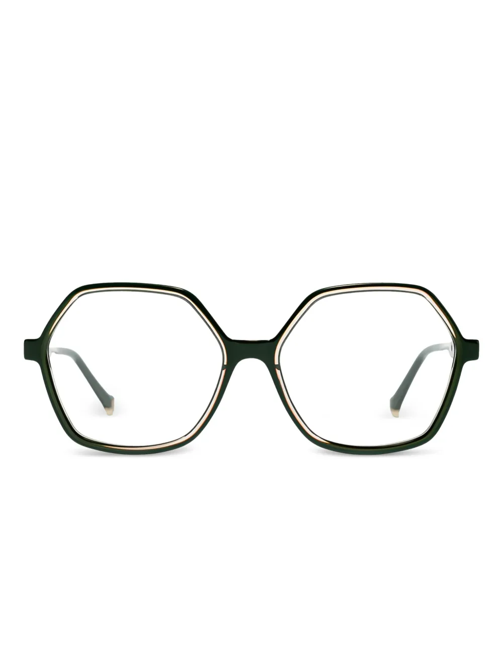 Xavier Garcia Design lunettes de vue Eurin à monture géométrique | vert | Image 1