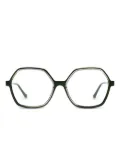 Xavier Garcia Design Eurin geometric-frame glasses - Green