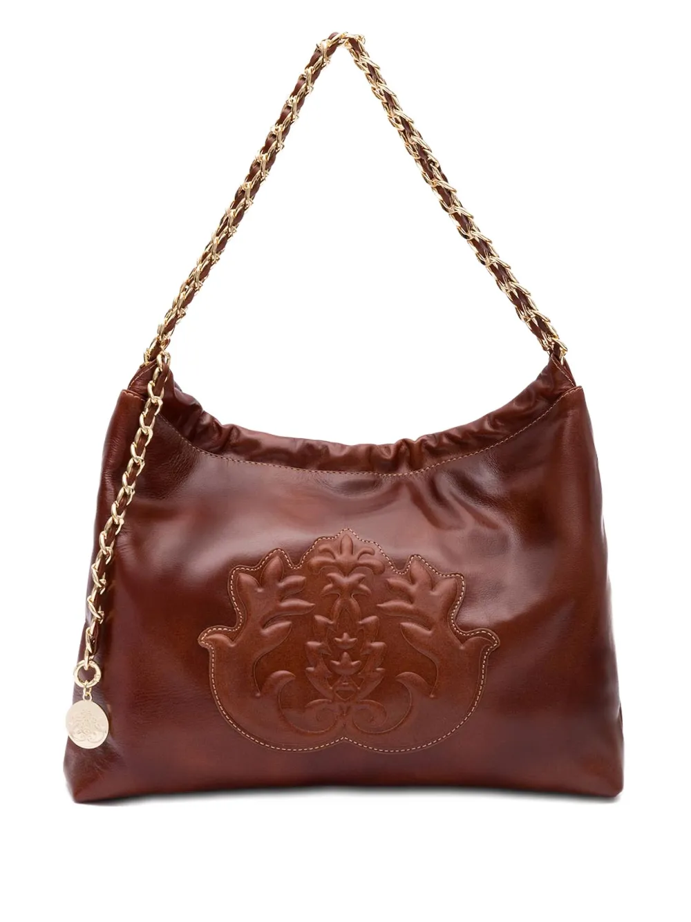 Dayse embossed chain shoulder bag
