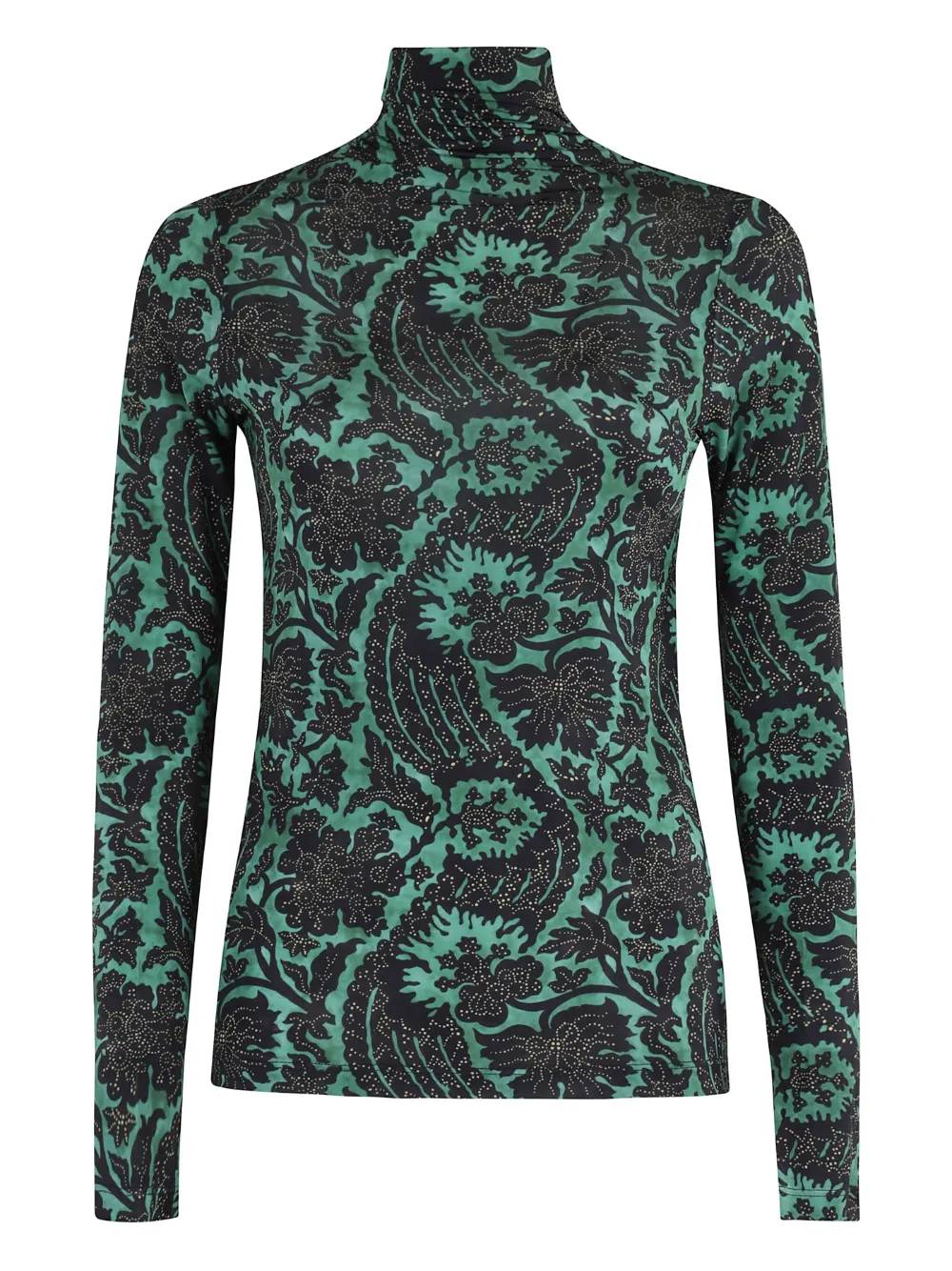 Ulla Johnson floral-print turtleneck top | Black | Image 1