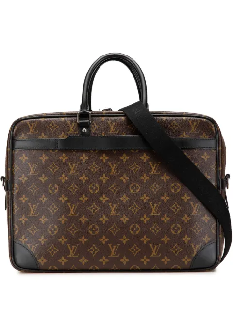 Louis Vuitton Pre-Owned 2011 Monogram Macassar Porte-Documents Voyage GM business bag