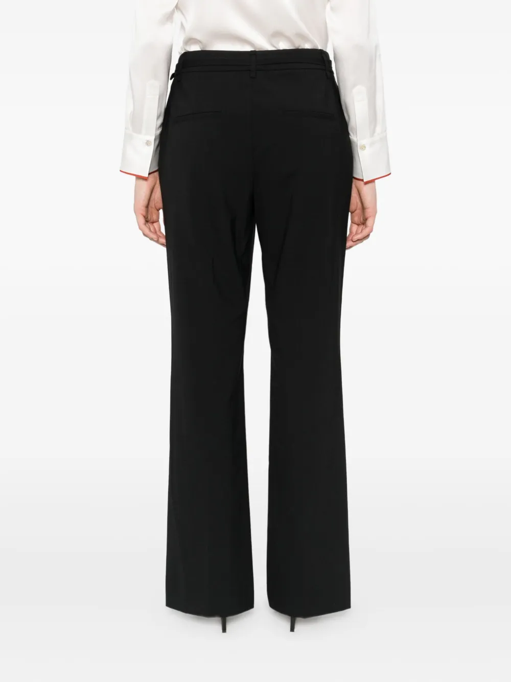 Vince flared-leg tailored trousers Zwart