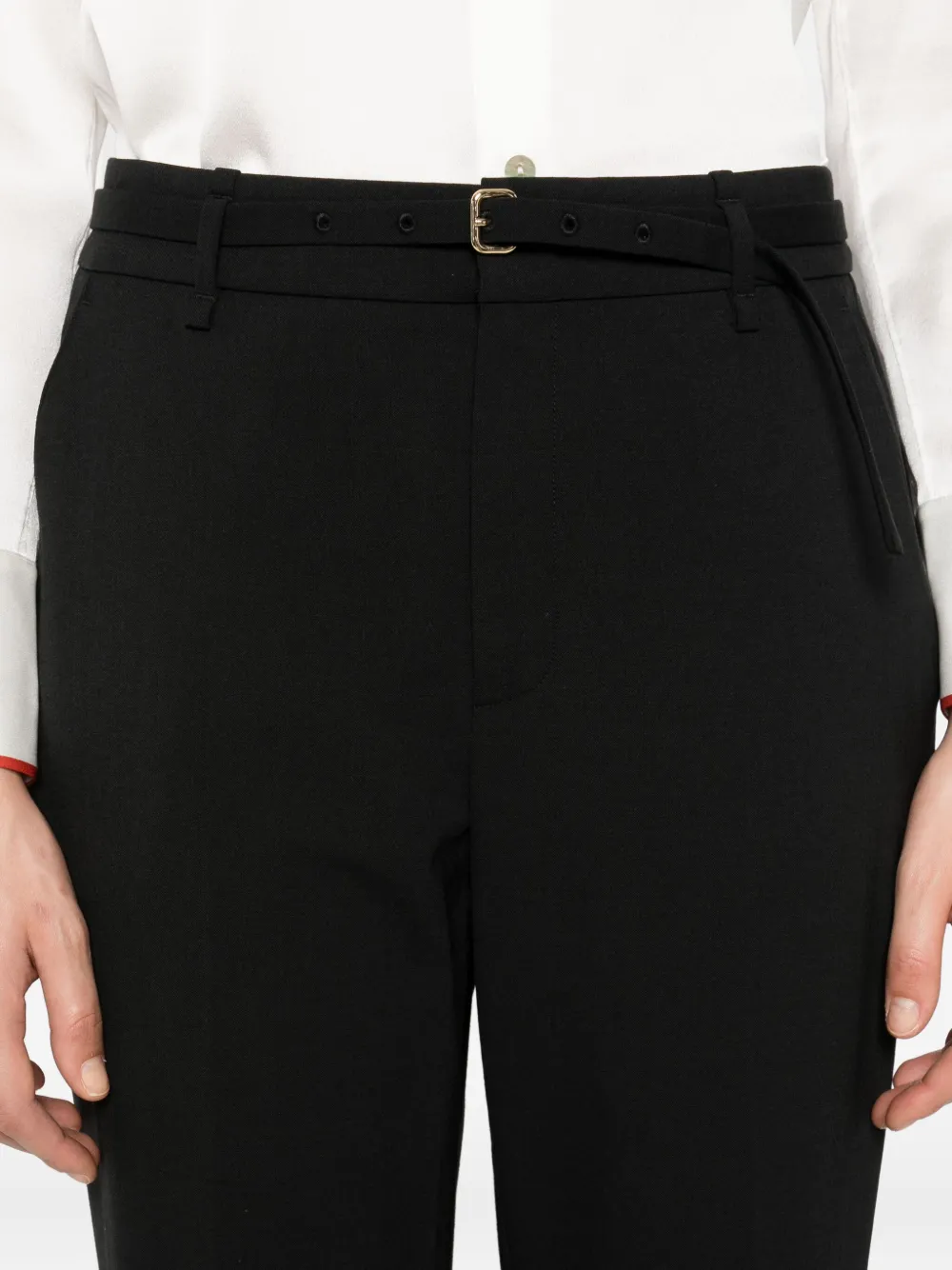 Vince flared-leg tailored trousers Zwart