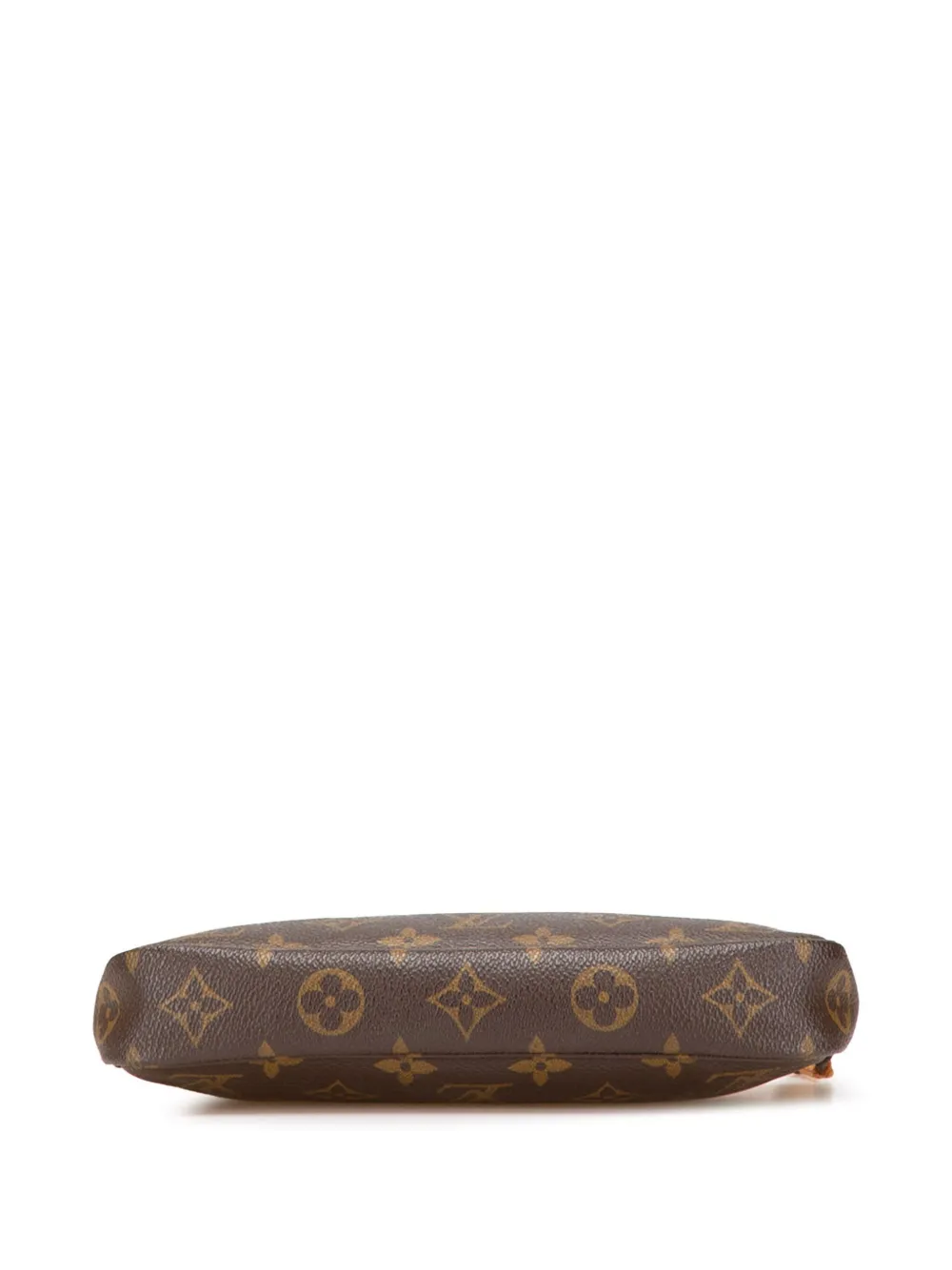 Pre-owned Louis Vuitton 2000 Monogram Pochette Accessoires Shoulder Bag In Brown