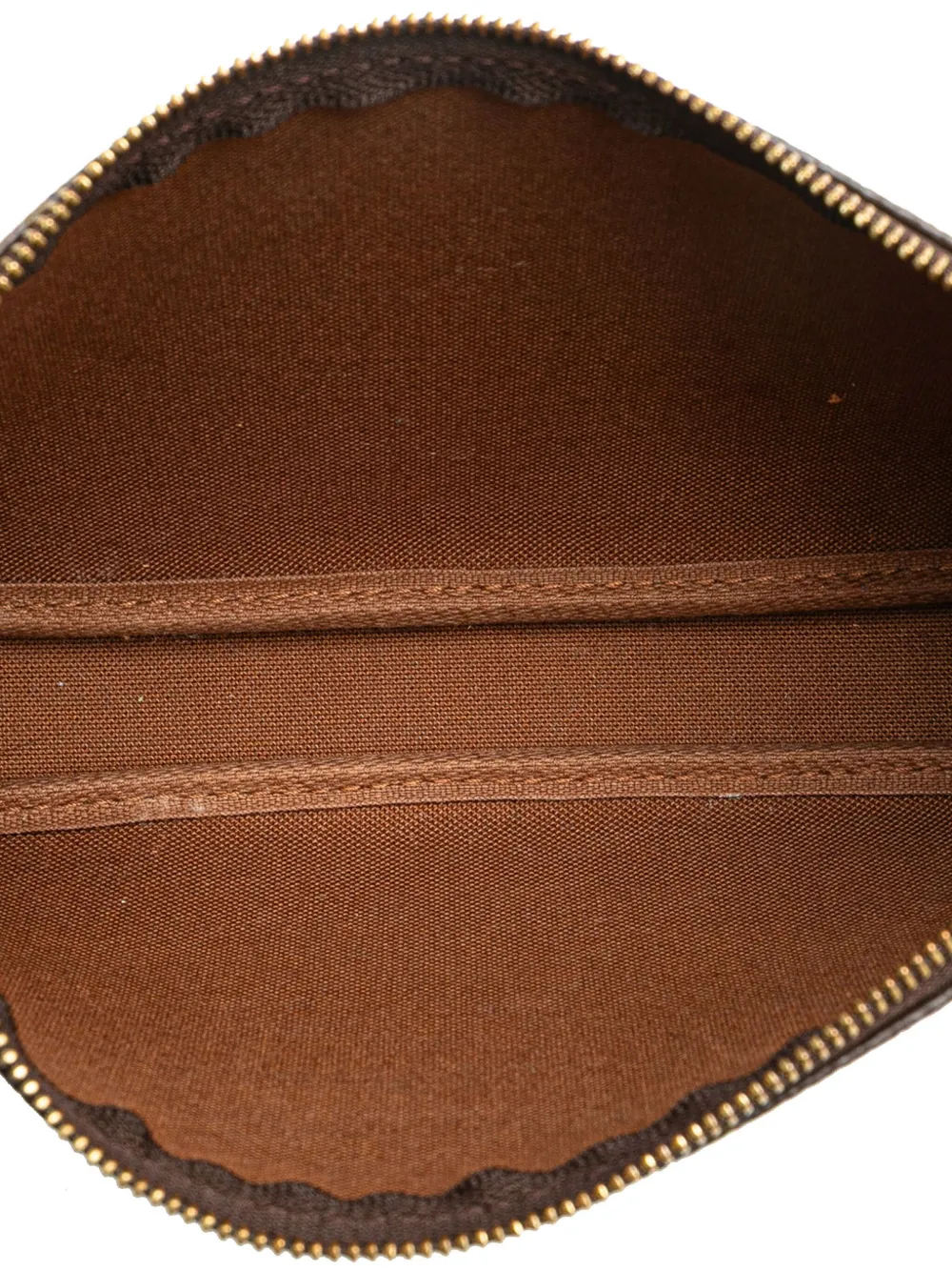 Pre-owned Louis Vuitton 2000 Monogram Pochette Accessoires Shoulder Bag In Brown