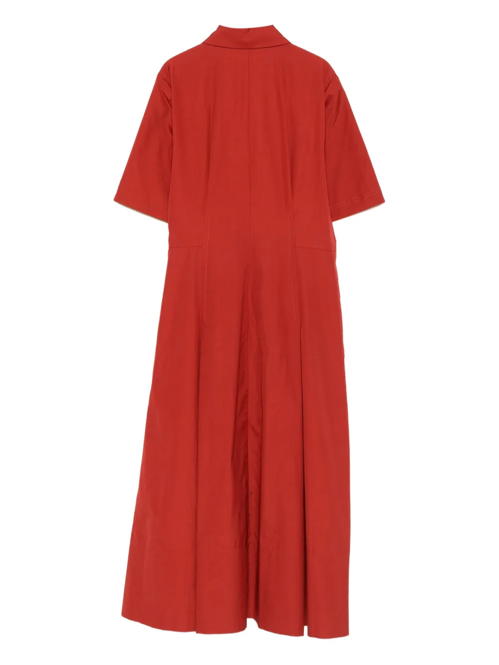 Vince short-sleeve collared midi dress Rood