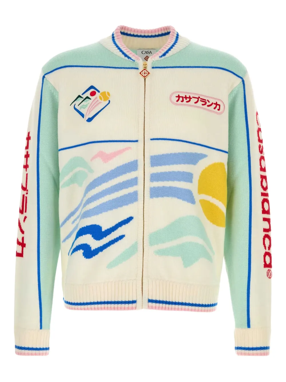 zip-up cardigan