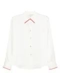 Vince collar-detail silk shirt - White