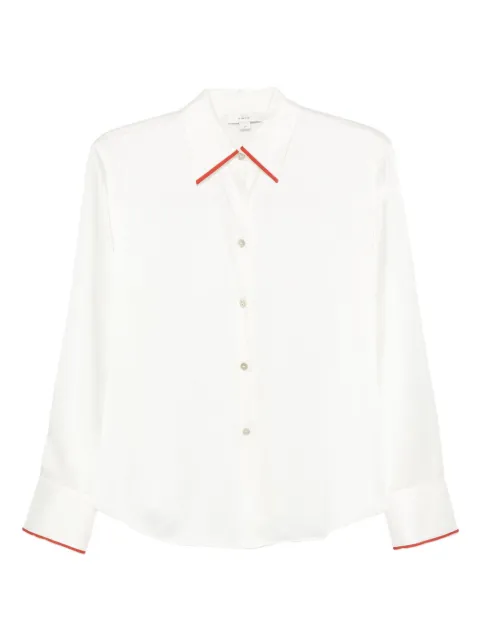 Vince camisa de seda con detalle en el cuello