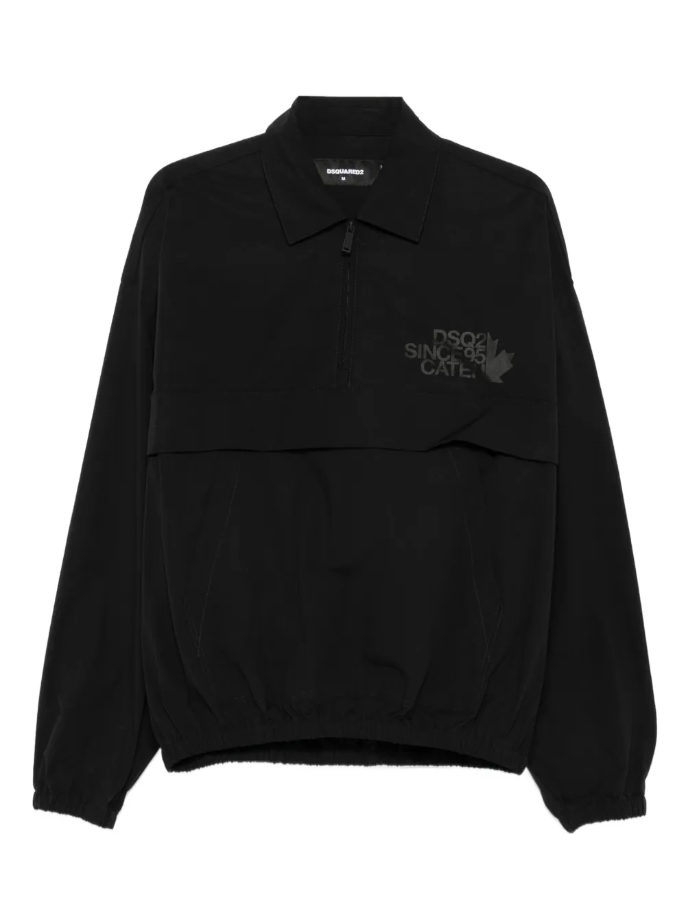 DSQUARED2 Sweater met halve rits en vlakken Zwart