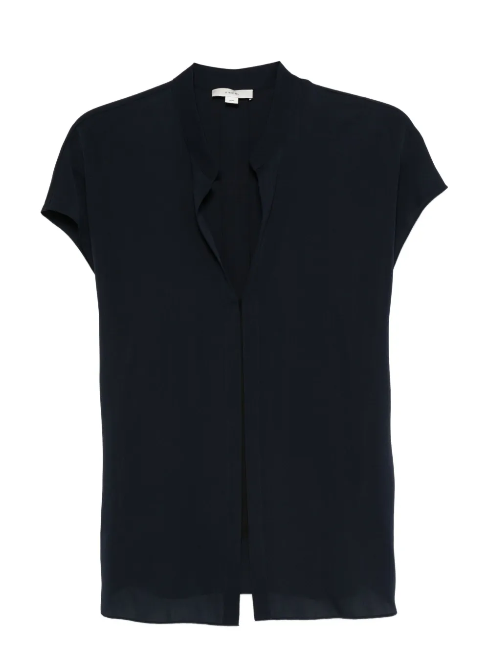 Vince v-neck short-sleeve blouse Blauw