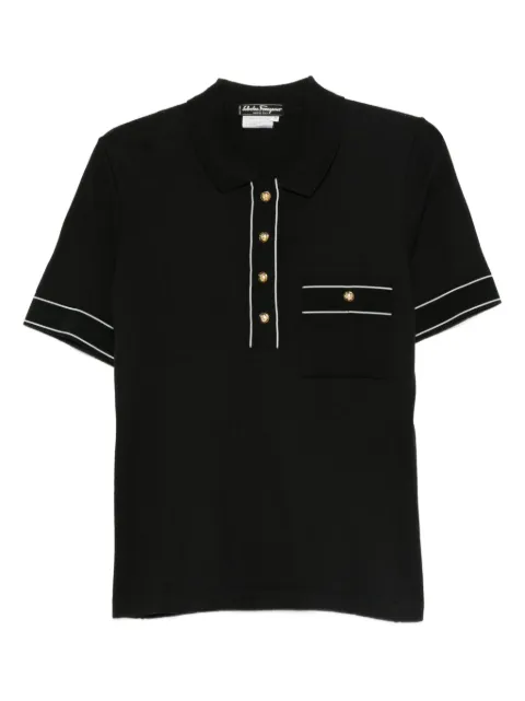 Ferragamo Pre-Owned 1970s contrast-trim polo shirt