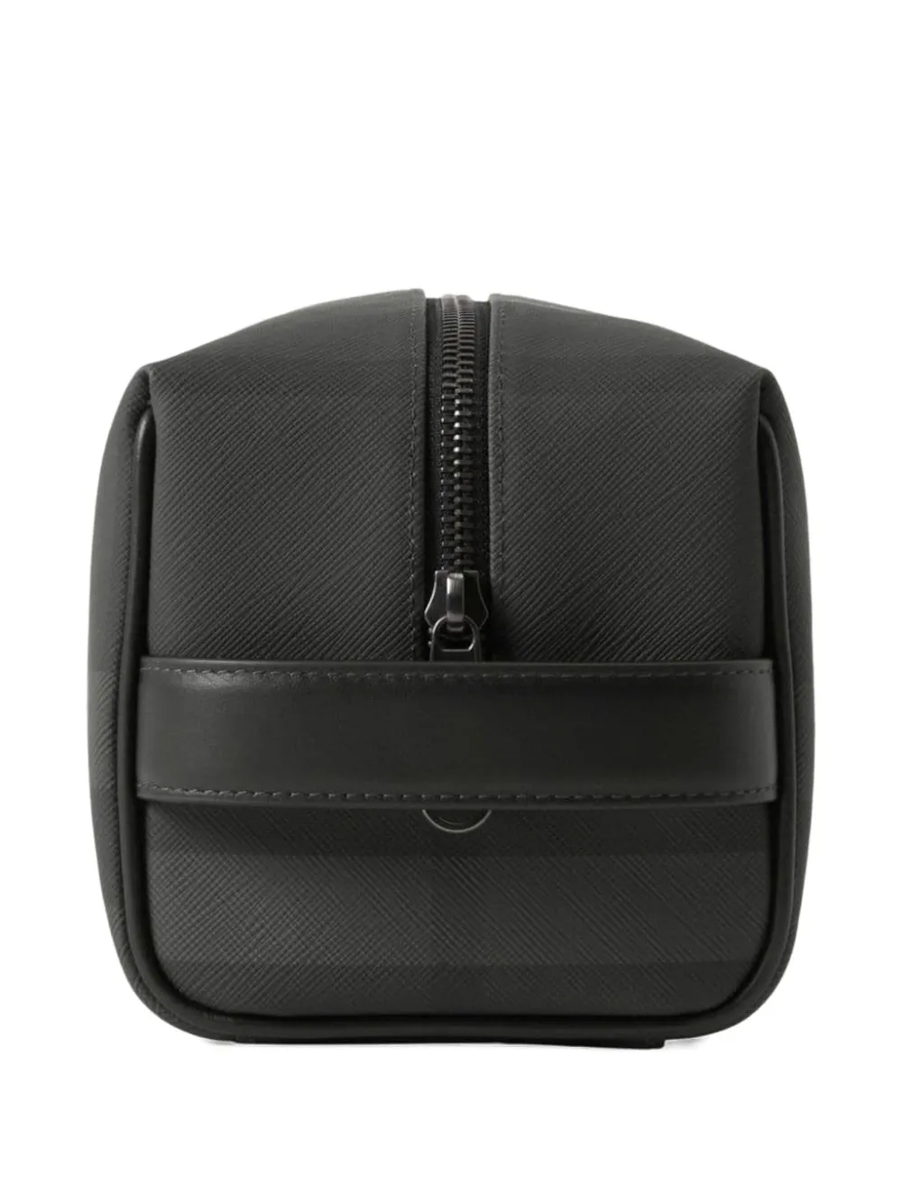 Burberry check-patterned zip-top wash bag Zwart