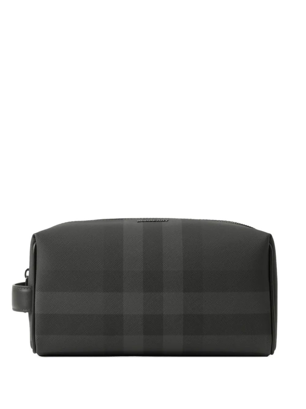 Burberry check-patterned zip-top wash bag Zwart