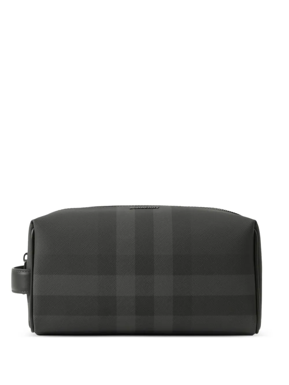 Burberry check-patterned zip-top wash bag – Black