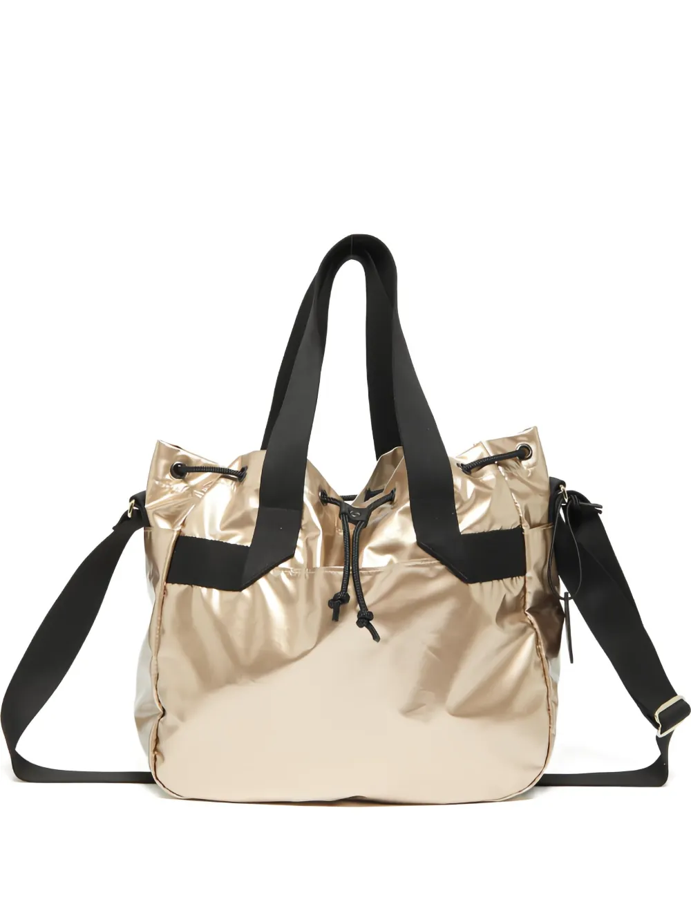 Jack Gomme metallic-finish drawstring shoulder bag | Gold | Image 1
