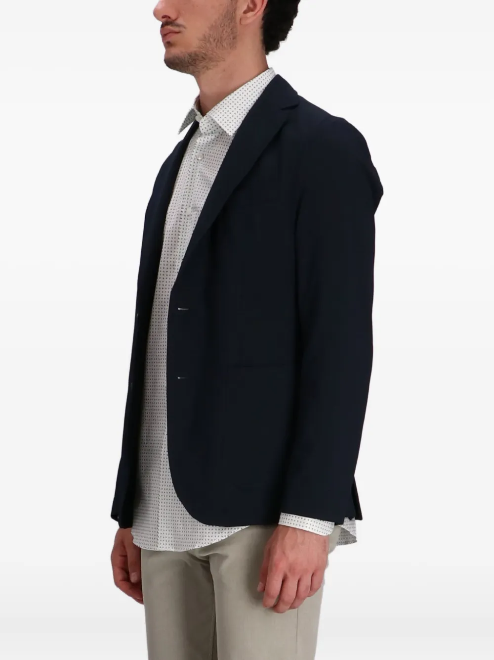 BOSS Blazer met enkele rij knopen Blauw