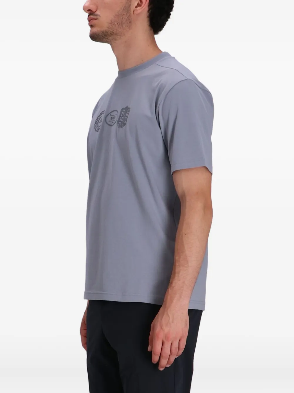 BOSS T-shirt met logo-reliëf Grijs