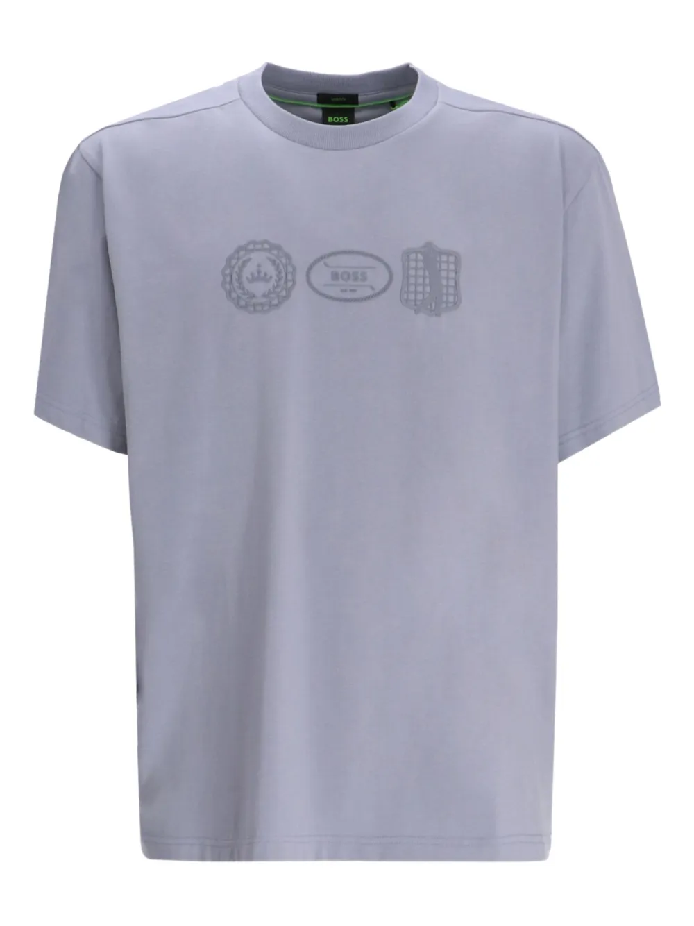 BOSS T-shirt met logo-reliëf Grijs