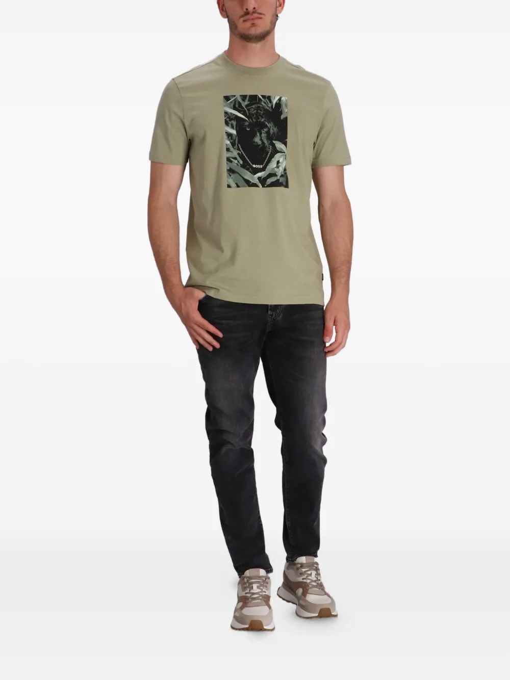 BOSS Slim-fit jeans Zwart