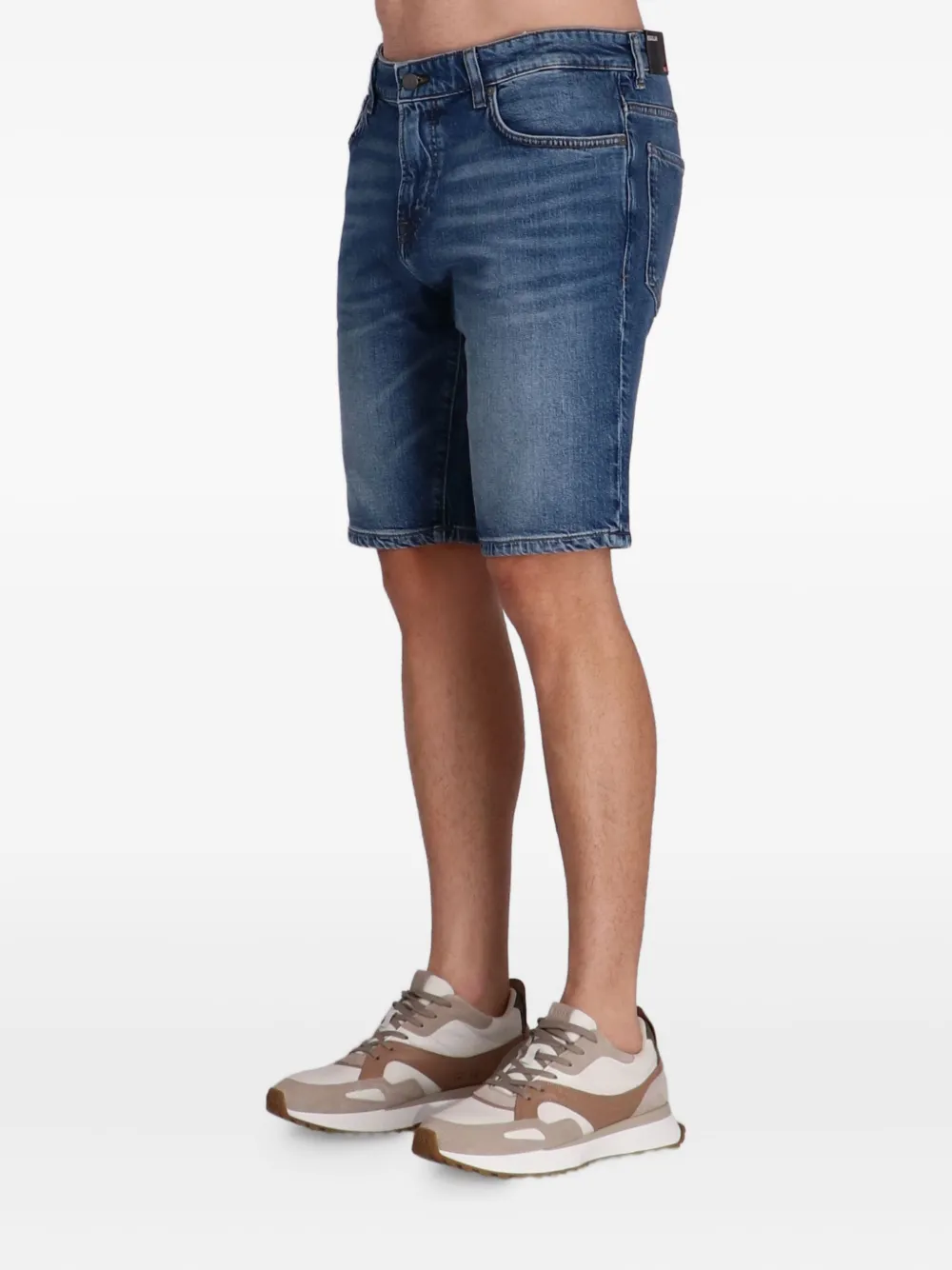 BOSS Maine denim shorts met vijf zakken Blauw