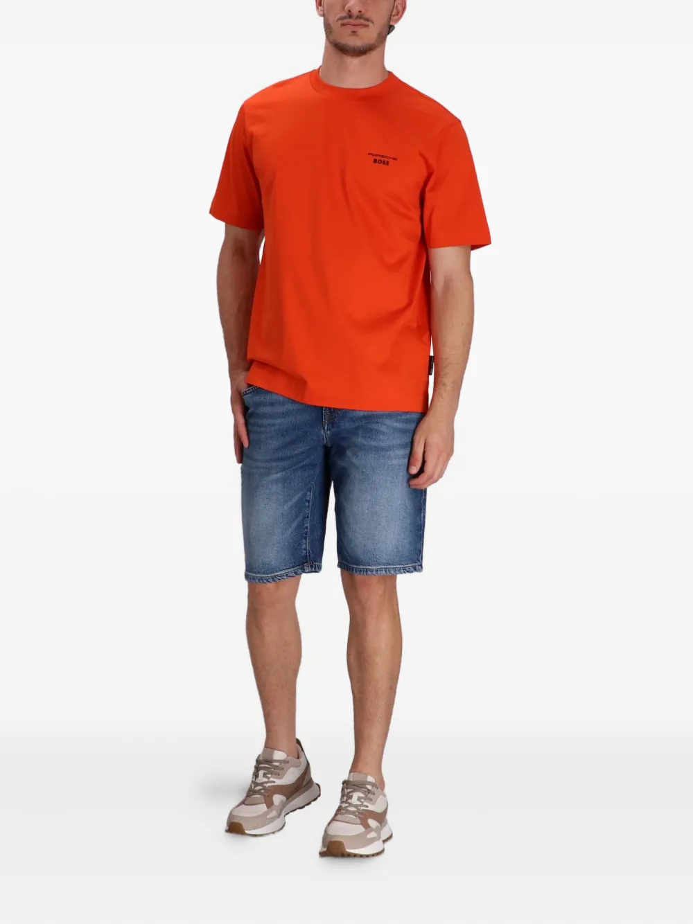 BOSS x Porsche katoenen T-shirt Oranje
