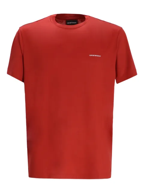 Emporio Armani logo-embroidered crew-neck T-shirt