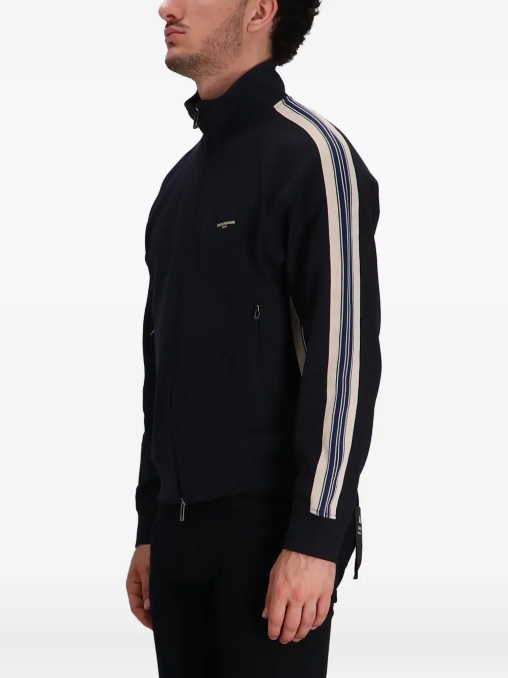 Emporio Armani Trainingsjack met zijstreep en rits Zwart