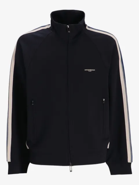 Emporio Armani side-stripe zip-up track jacket