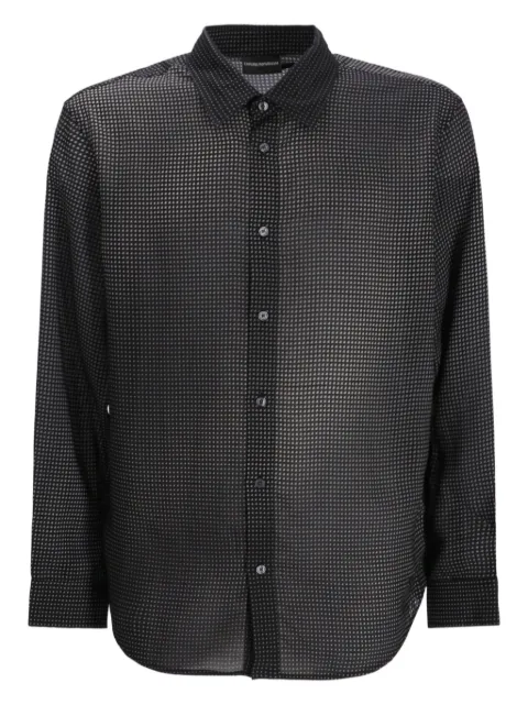 Emporio Armani geometric-print long-sleeve shirt