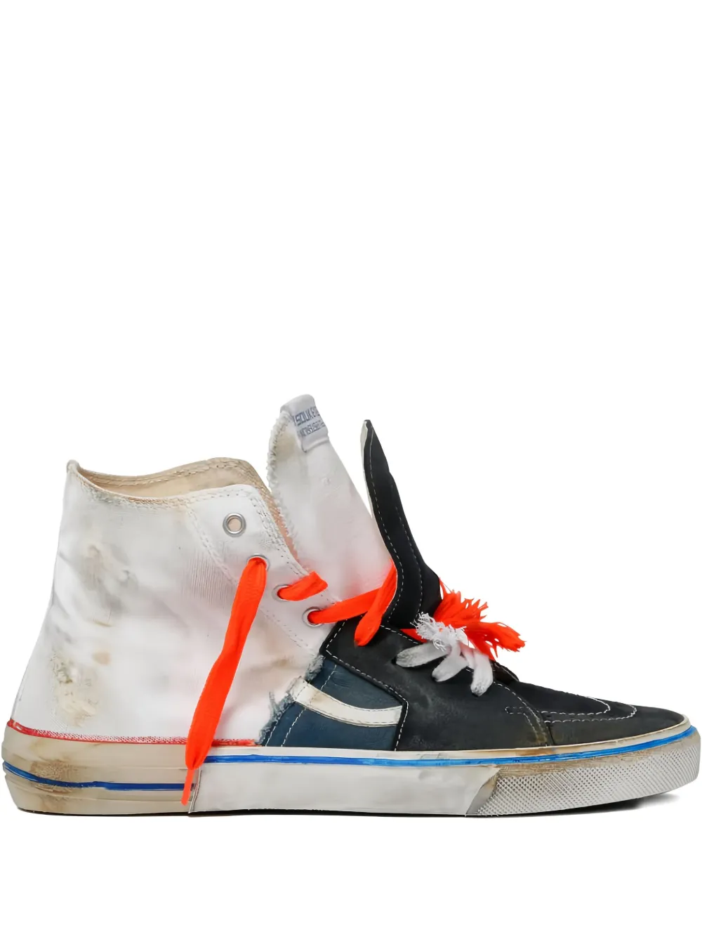 PAUL EASTERLIN Caly high-top patchwork trainers Blue