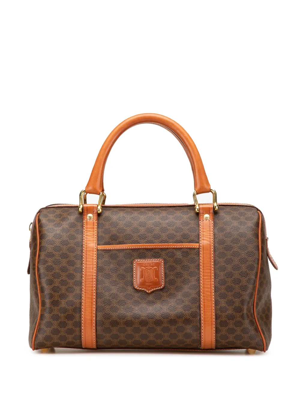 Céline Pre-Owned 2009 Macadam Coated Canvas boston bag | Brown | Image 1