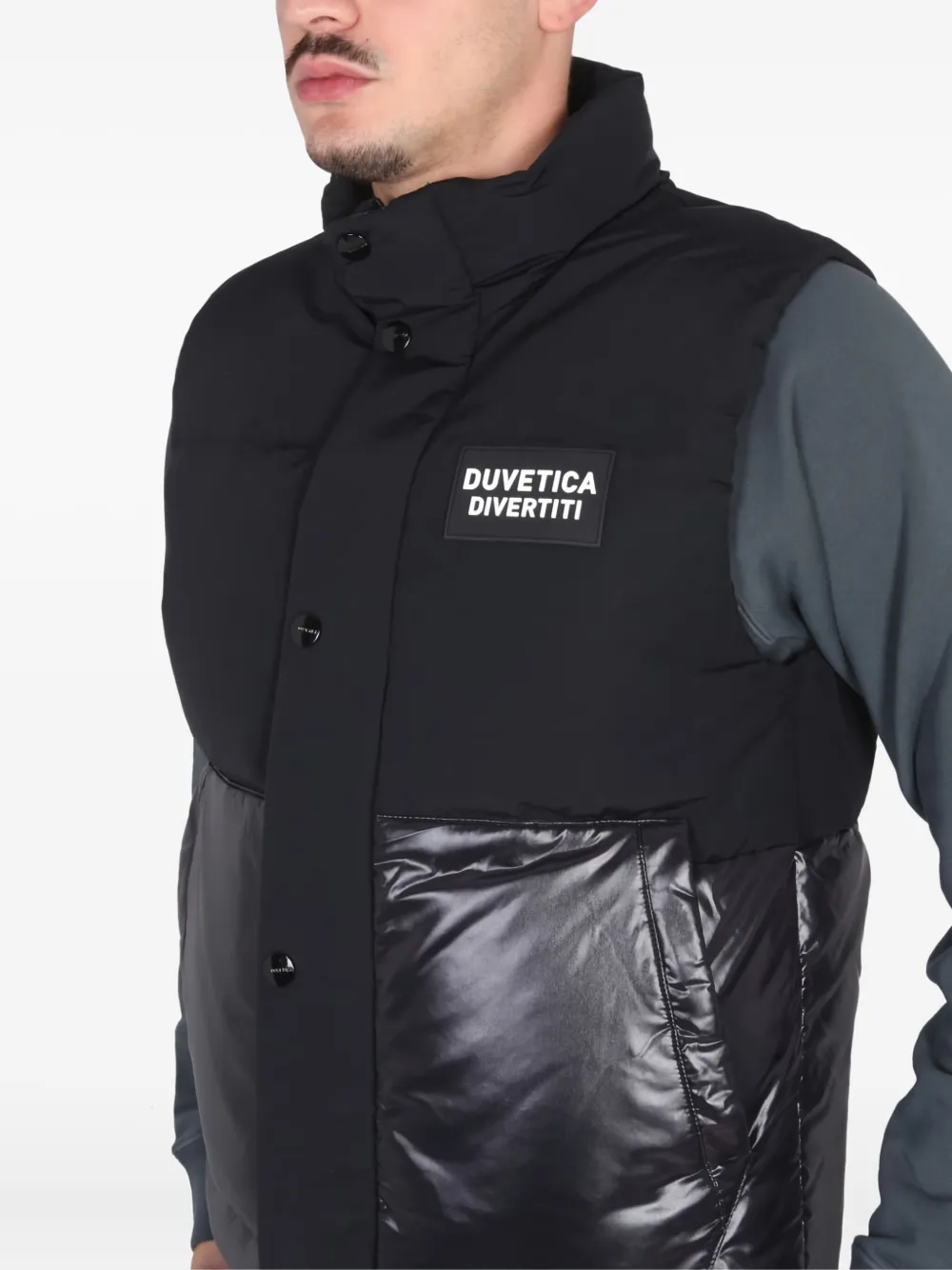 Duvetica Gilet met drukknoop Zwart