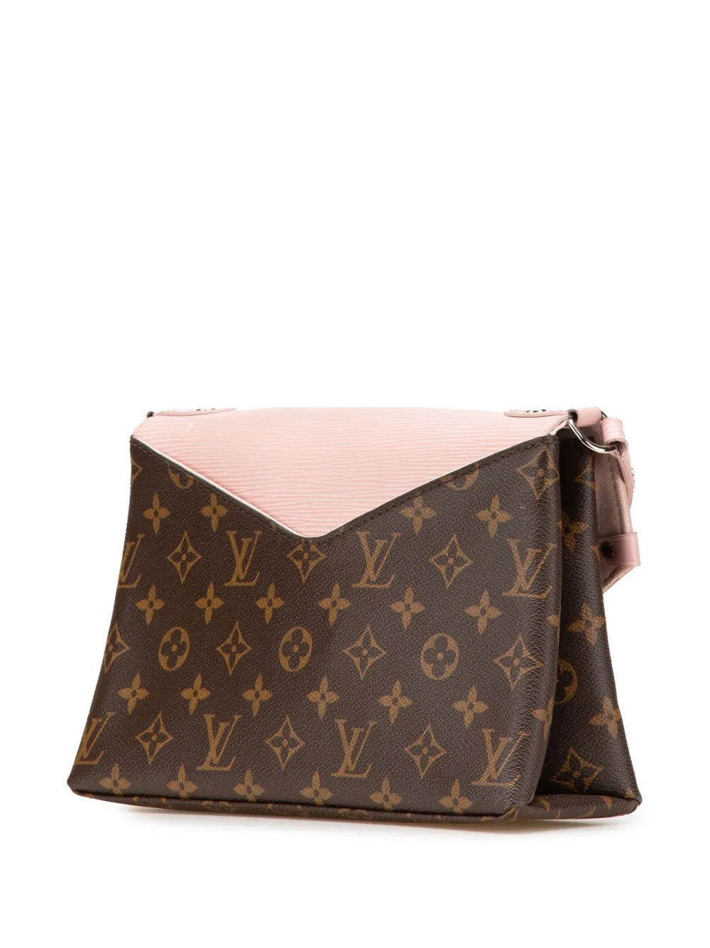 Pre-owned Louis Vuitton 2017 Monogram Epi Saint-michel Shoulder Bag In Brown