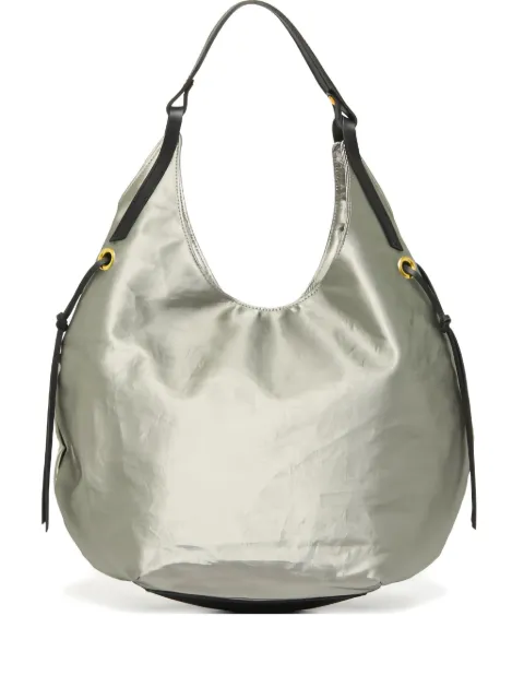 Jack Gomme leather-trimmed linen shoulder bag