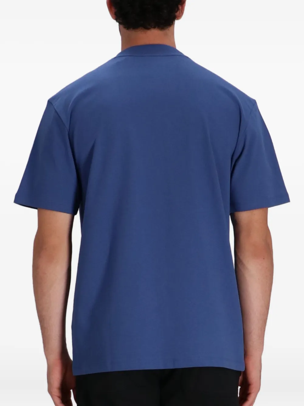 HUGO Katoenen T-shirt met logoprint Blauw