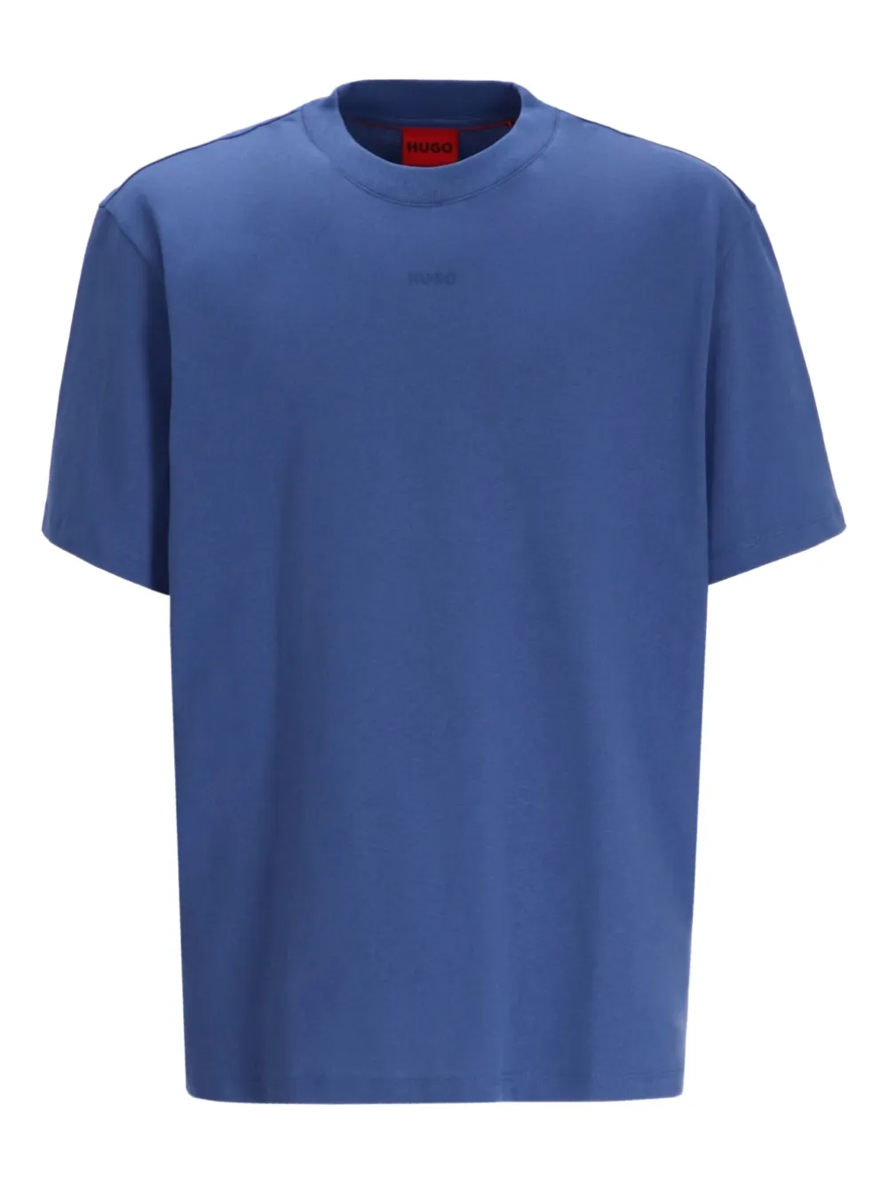 HUGO Katoenen T-shirt met logoprint Blauw