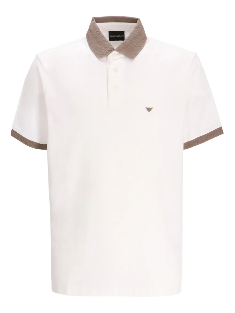 Emporio Armani Poloshirt met contrasterende afwerking Wit