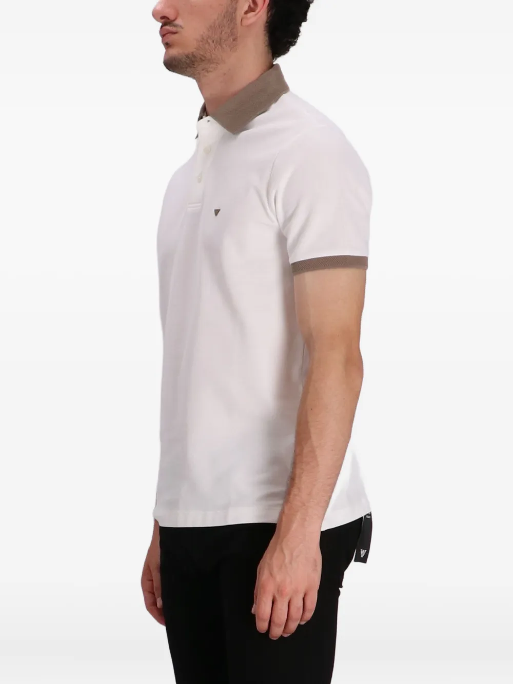 Emporio Armani Poloshirt met contrasterende afwerking Wit
