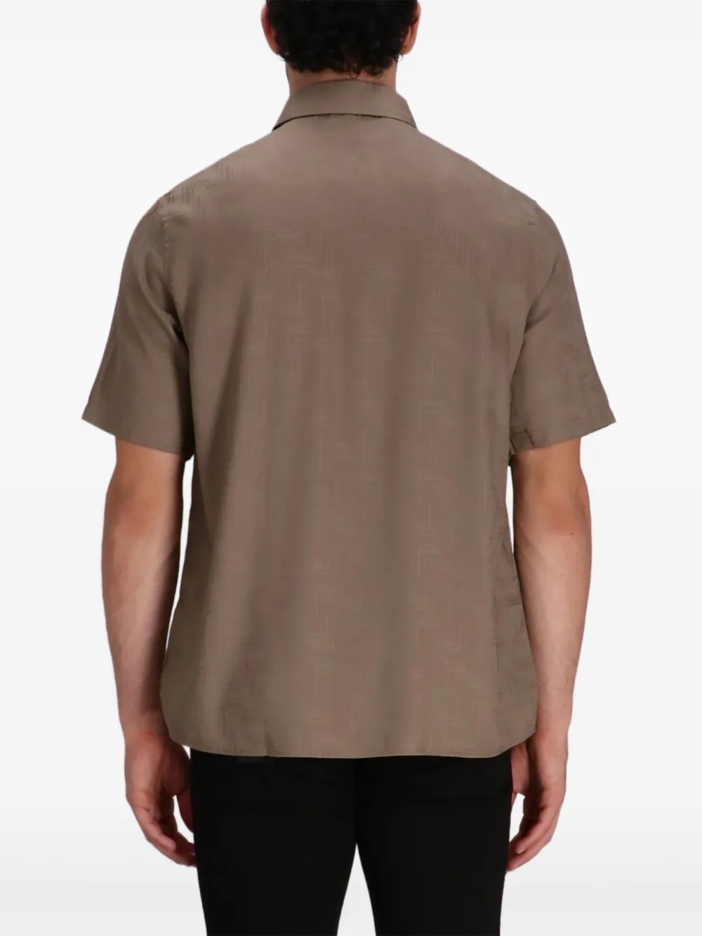 Emporio Armani Short-sleeve Shirt In Brown