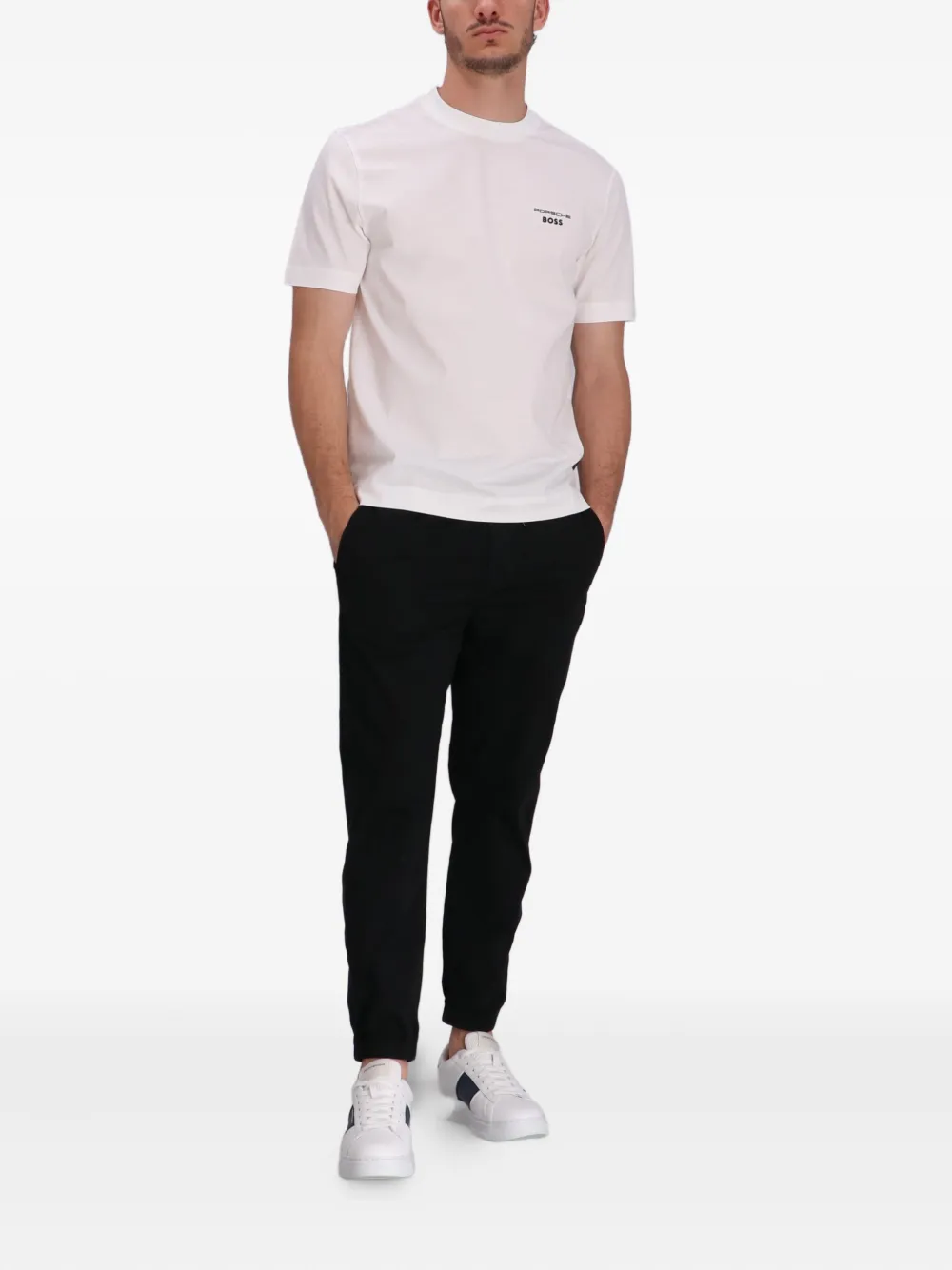 BOSS x Porsche katoenen T-shirt Wit
