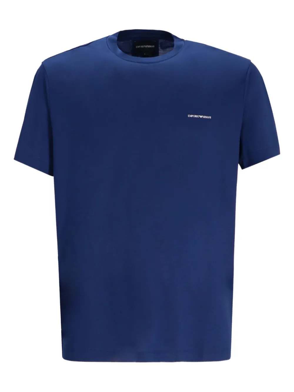 Emporio Armani logo-detail crew-neck T-shirt Blauw