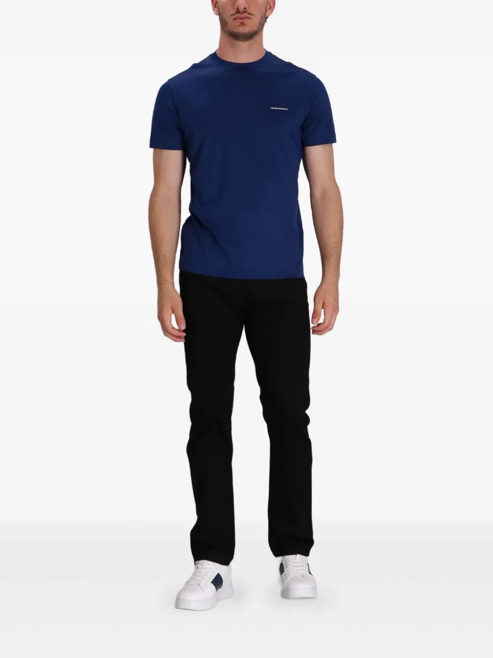 Emporio Armani T-shirt met logodetail Blauw