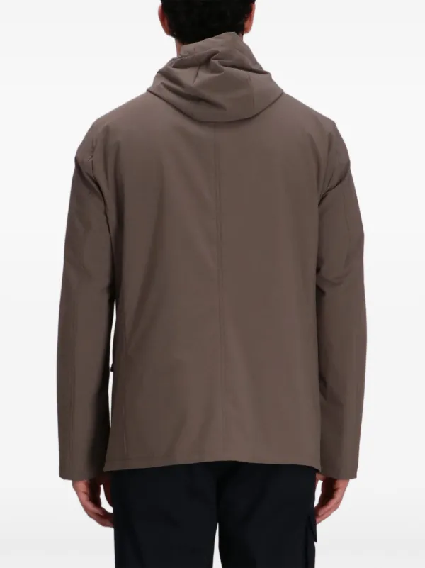Herno Hooded Blazer | Brown | FARFETCH