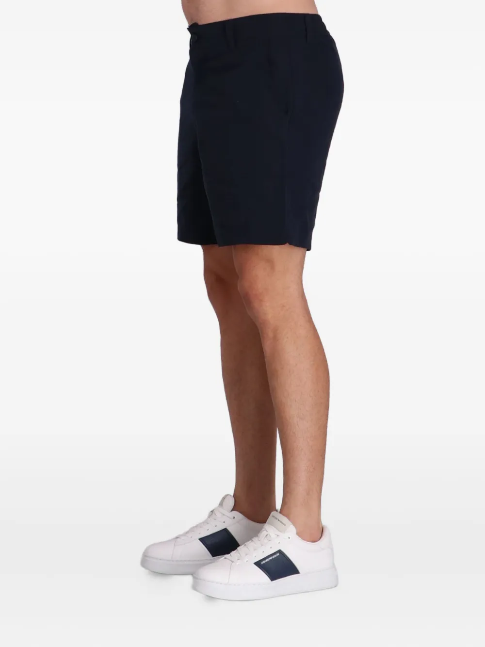 BOSS Shorts met logo-applicatie Blauw