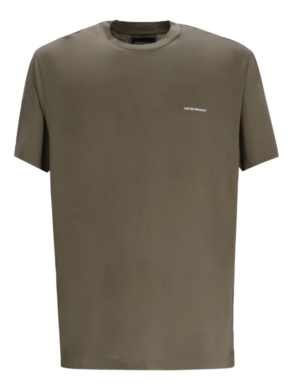 Emporio Armani Jersey T-shirt met ronde hals en logoprint Groen